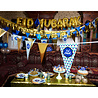 Boland Eid Mubarak Blue-Gold Bunting | 6 meters Boland Eid Mubarak Blue-Gold Bunting | 6 meters