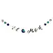 Boland Eid Mubarak Letter Garland Blue-Gold 2.5 meters | per piece