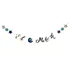 Boland Eid Mubarak Letter Garland Blue-Gold 2.5 meters | per piece Boland Eid Mubarak Letter Garland Blue-Gold 2.5 meters | per piece