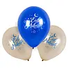 Boland Eid Mubarak Ballonnen Blauw-Goud 25cm | 6 stuks Boland Eid Mubarak Ballonnen Blauw-Goud 25cm | 6 stuks