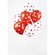 WeFiesta Herzballons Rot-Weiß 30 cm | 8 Stück