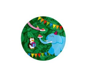 Paper Dreams Assiettes Jungle Party 23 cm | 8 pièces