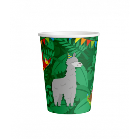 Paper Dreams Jungle Party Bekers 250ml | 8 stuks Paper Dreams Jungle Party Bekers 250ml | 8 stuks