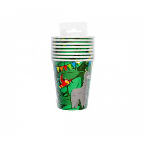 Paper Dreams Jungle Party Bekers 250ml | 8 stuks Paper Dreams Jungle Party Bekers 250ml | 8 stuks
