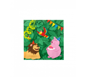 Paper Dreams Jungle Party Servetten 33x33cm | 16 stuks Paper Dreams Jungle Party Servetten 33x33cm | 16 stuks