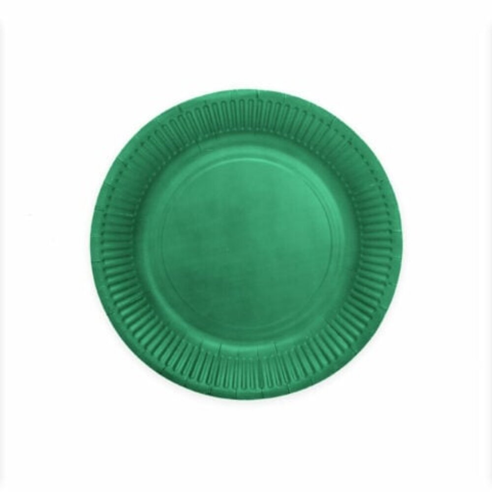 WeFiesta Assiettes vertes foncées 23 cm | 16 pièces
