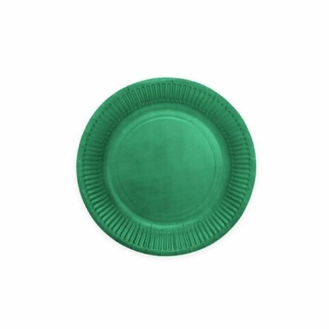 WeFiesta Assiettes vertes foncées 18 cm | 20 pièces