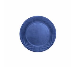 WeFiesta Blaue Teller, Dunkelblau, 18 cm | 20 Stück