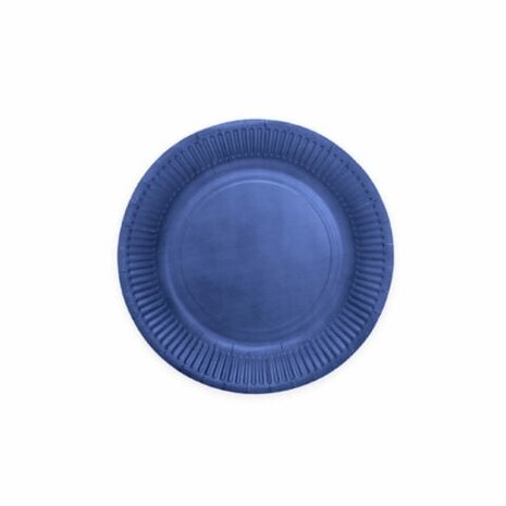 WeFiesta Blaue Teller, Dunkelblau, 18 cm | 20 Stück