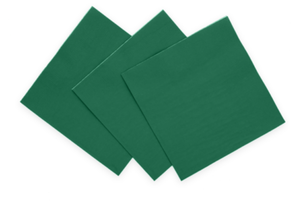WeFiesta Serviettes vertes foncées 33 x 33 cm | 20 pièces