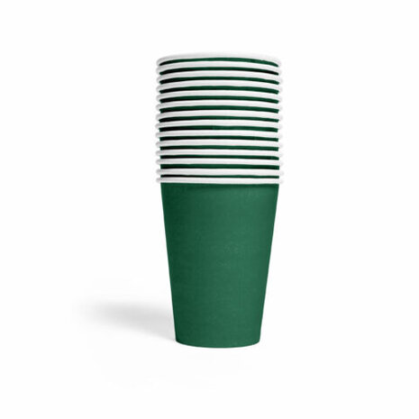 WeFiesta Green Cups Dark Green 210ml | 14 pieces