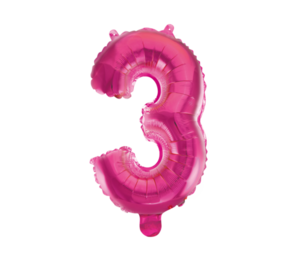 WeFiesta Rosa Folienballon 3 | 40 cm