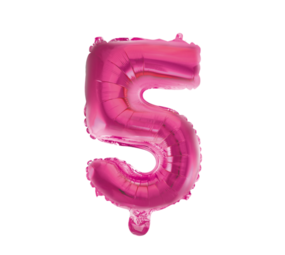 WeFiesta Rosa Folienballon 5 | 40 cm