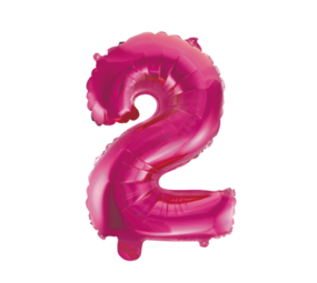 WeFiesta Rosa Folienballon 2 | 40 cm