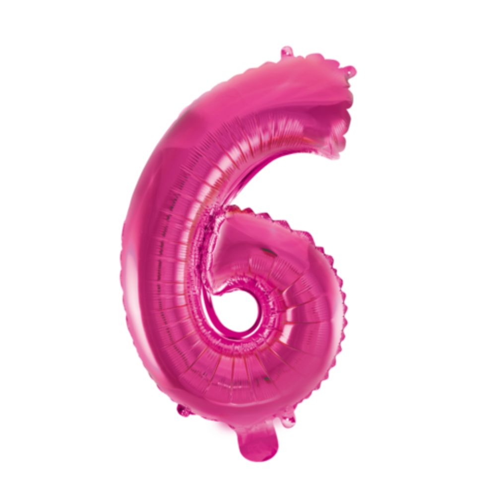 WeFiesta Rosa Folienballon 6 | 40 cm