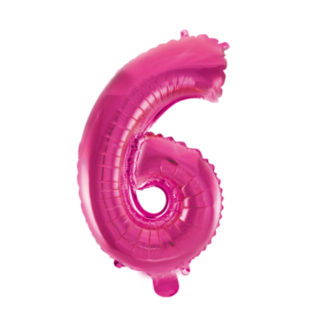 WeFiesta Rosa Folienballon 6 | 40 cm