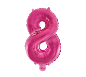 WeFiesta Rosa Folienballon 8 | 40 cm