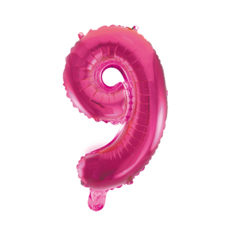 WeFiesta Rosa Folienballon 9 | 40 cm