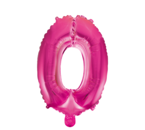 WeFiesta Pink Foil Balloon 0 | 40cm