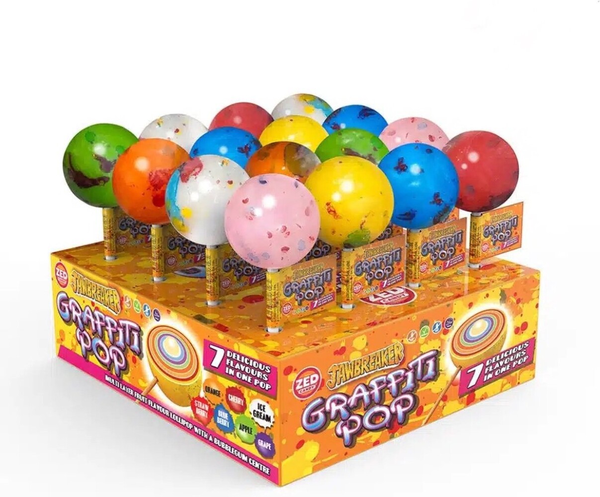 Tuf-Tuf Lolly Graffiti Pop 50gr. | Per Stuk Tuf-Tuf Lolly Graffiti Pop 50gr. | Per Stuk