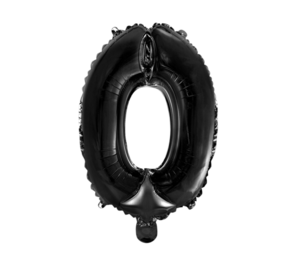 WeFiesta Folie Ballon Zwart 0 | 40cm WeFiesta Folie Ballon Zwart 0 | 40cm