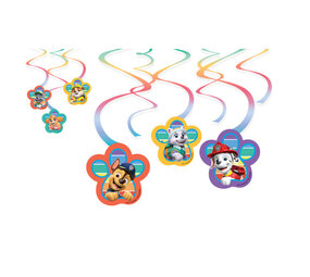 Amscan Paw Patrol Swirl  Hangdecoratie 60cm | 6 stuks Amscan Paw Patrol Swirl  Hangdecoratie 60cm | 6 stuks