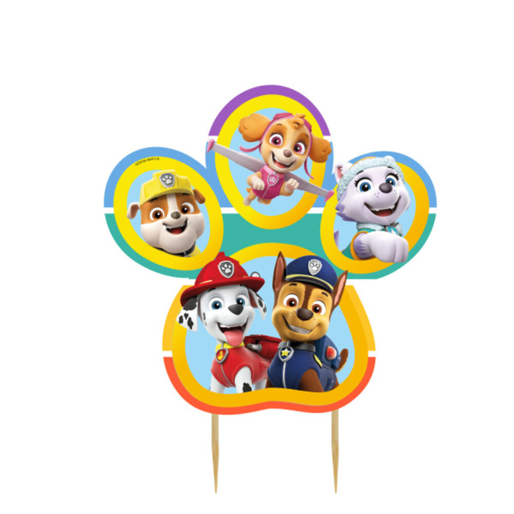 Amscan Paw Patrol Kuchenkerze mit Pfotenabdruck | 7x7cm