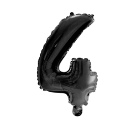 WeFiesta Black Foil Balloon 4 | 40cm