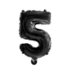 WeFiesta Schwarzer Folienballon 5 | 40 cm