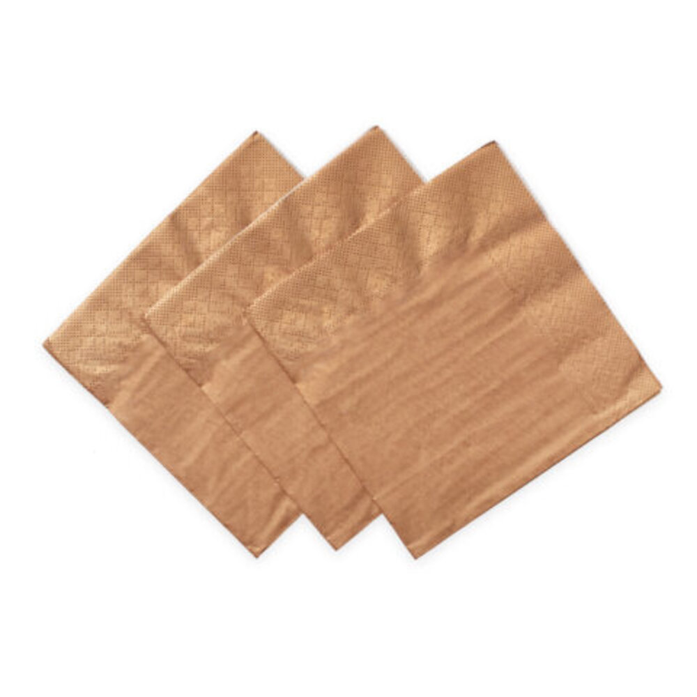 WeFiesta Servietten in Roségold und Kupfer, 33 x 33 cm | 20 Stück