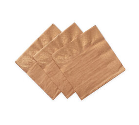 WeFiesta Serviettes en papier or rose et cuivre 33 x 33 cm | 20 pièces
