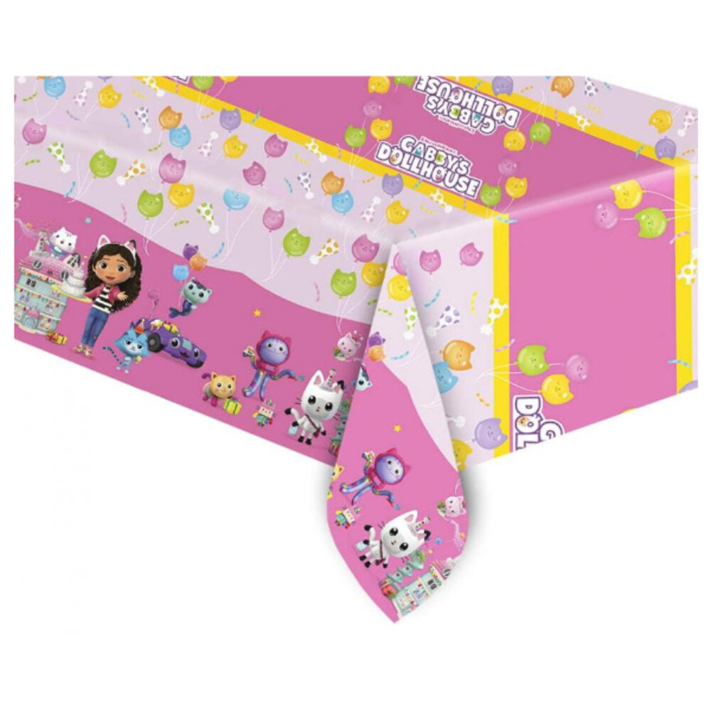 Procos Party Gabby's Dollhouse Tafelkleed 120x180cm | per stuk Procos Party Gabby's Dollhouse Tafelkleed 120x180cm | per stuk