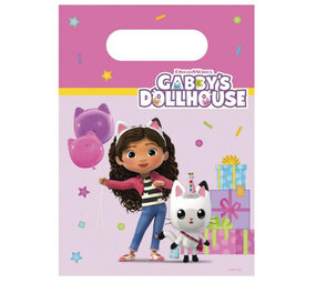 Procos Party Gabbys Puppenhaus-Geschenktüten 22x16cm | 4 Stück