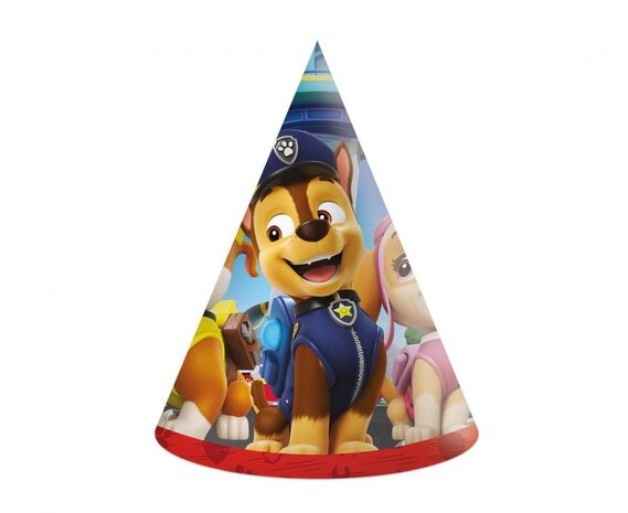 Procos Party Paw Patrol Rescue Heroes Feesthoedjes 15cm | 6 stuks Procos Party Paw Patrol Rescue Heroes Feesthoedjes 15cm | 6 stuks