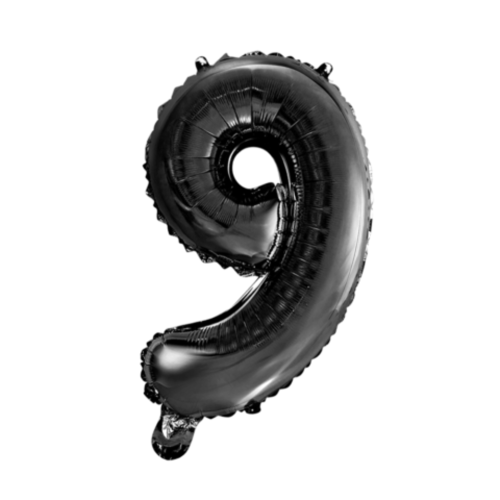 WeFiesta Black Foil Balloon 9 | 40cm