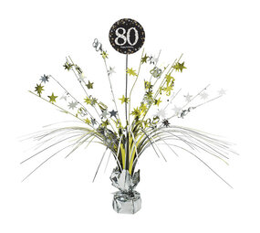 Amscan Table decoration 80 years Sparkling silver-gold | per piece