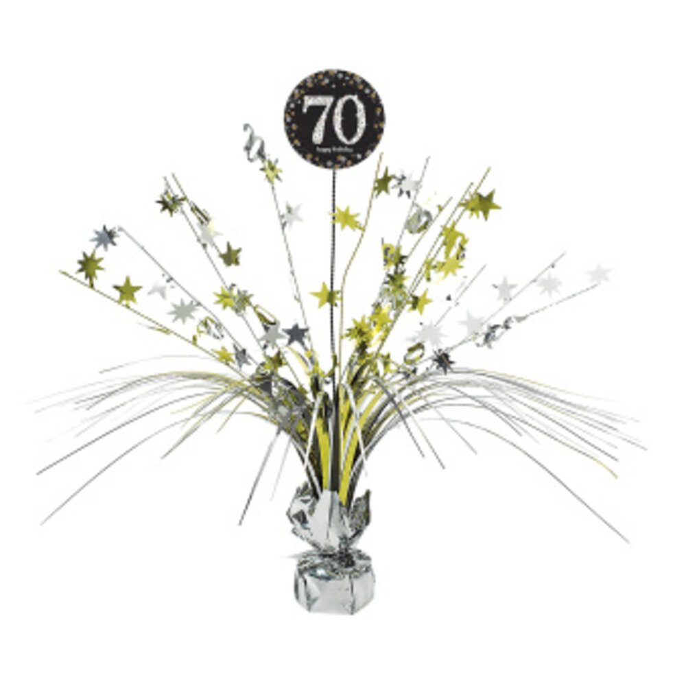 Amscan Table decoration 70 years Sparkling silver-gold | per piece
