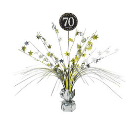 Amscan Table decoration 70 years Sparkling silver-gold | per piece