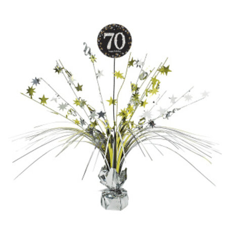 Amscan Table decoration 70 years Sparkling silver-gold | per piece