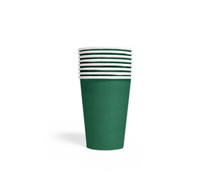WeFiesta Grüne Becher, Dunkelgrün, 210 ml | 8 Stück