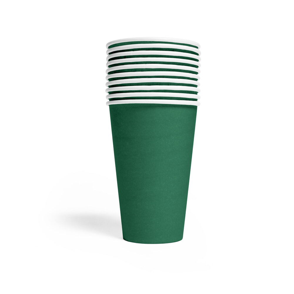 WeFiesta Green Cups Dark Green 350ml | 10 pieces
