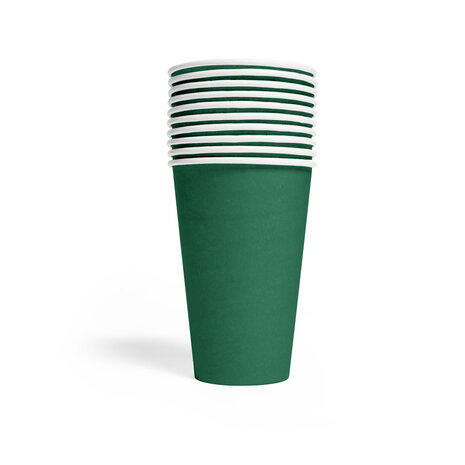 WeFiesta Green Cups Dark Green 350ml | 10 pieces