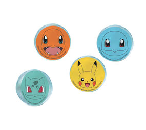 Amscan Pokemon Stuiterballen 4cm | 4 stuks Amscan Pokemon Stuiterballen 4cm | 4 stuks