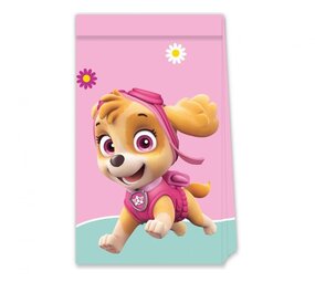 Procos Party Paw Patrol Skye und Everest Gastgeschenktüten 15x22cm | 4 Stück