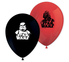 Procos Party Ballonnen Star Wars  28cm | 8 stuks Procos Party Ballonnen Star Wars  28cm | 8 stuks