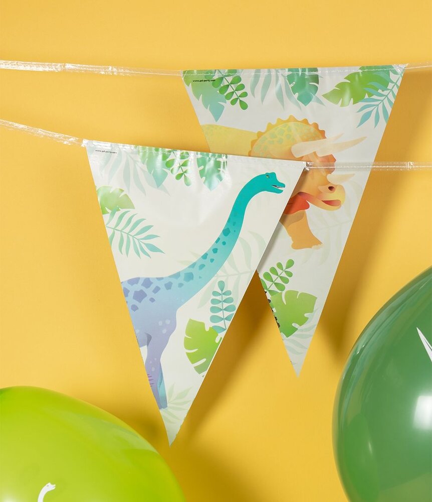Paper Dreams Guirlande de drapeaux Dino World 10 m | à l'unité