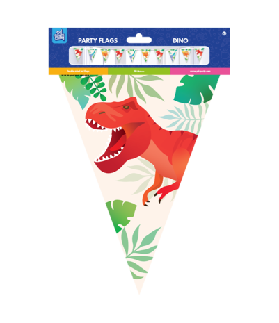 Paper Dreams Dino World Flag Garland 10m | per piece