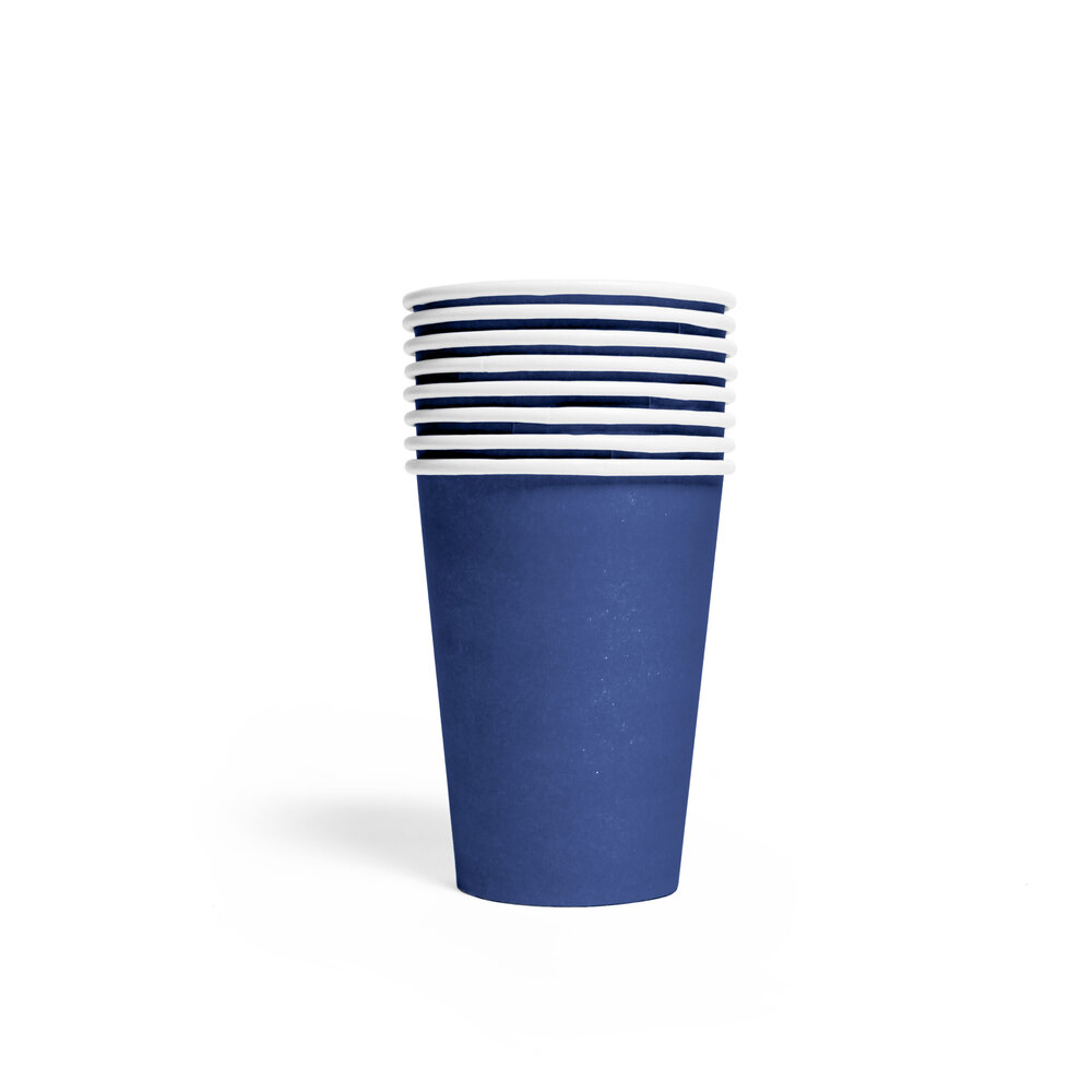 WeFiesta Gobelets bleu foncé 210 ml | 8 pièces