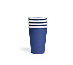 WeFiesta Blaue Becher, Dunkelblau, 210 ml | 8 Stück