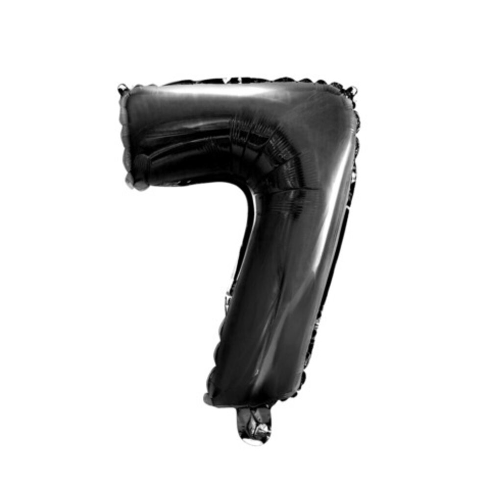WeFiesta Folie Ballon Zwart 7 | 40cm WeFiesta Folie Ballon Zwart 7 | 40cm
